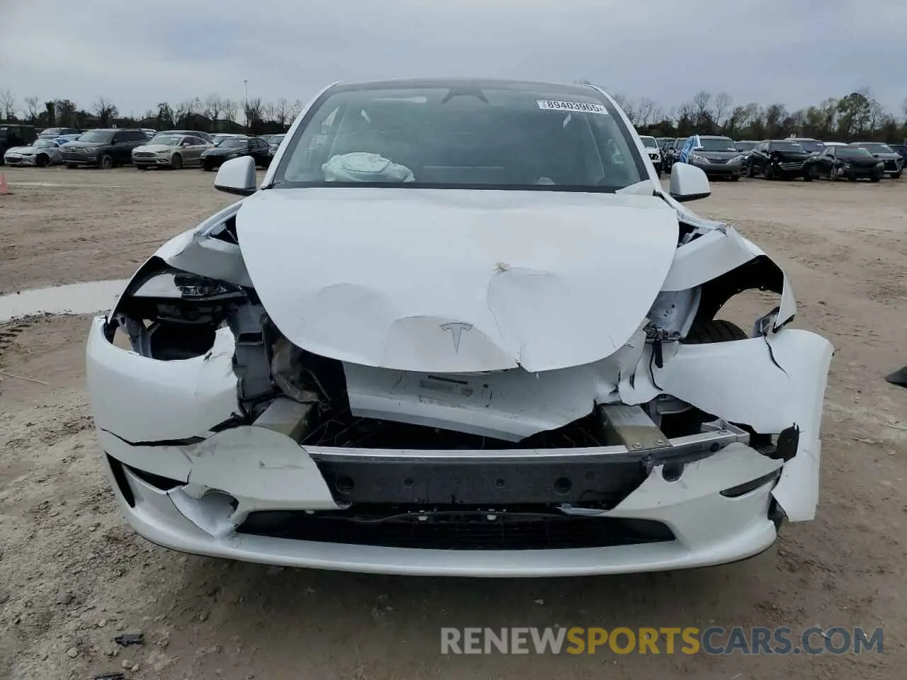 5 fotografías del automóvil dañado 7SAYGDED4RF055537 TESLA MODEL Y 2024