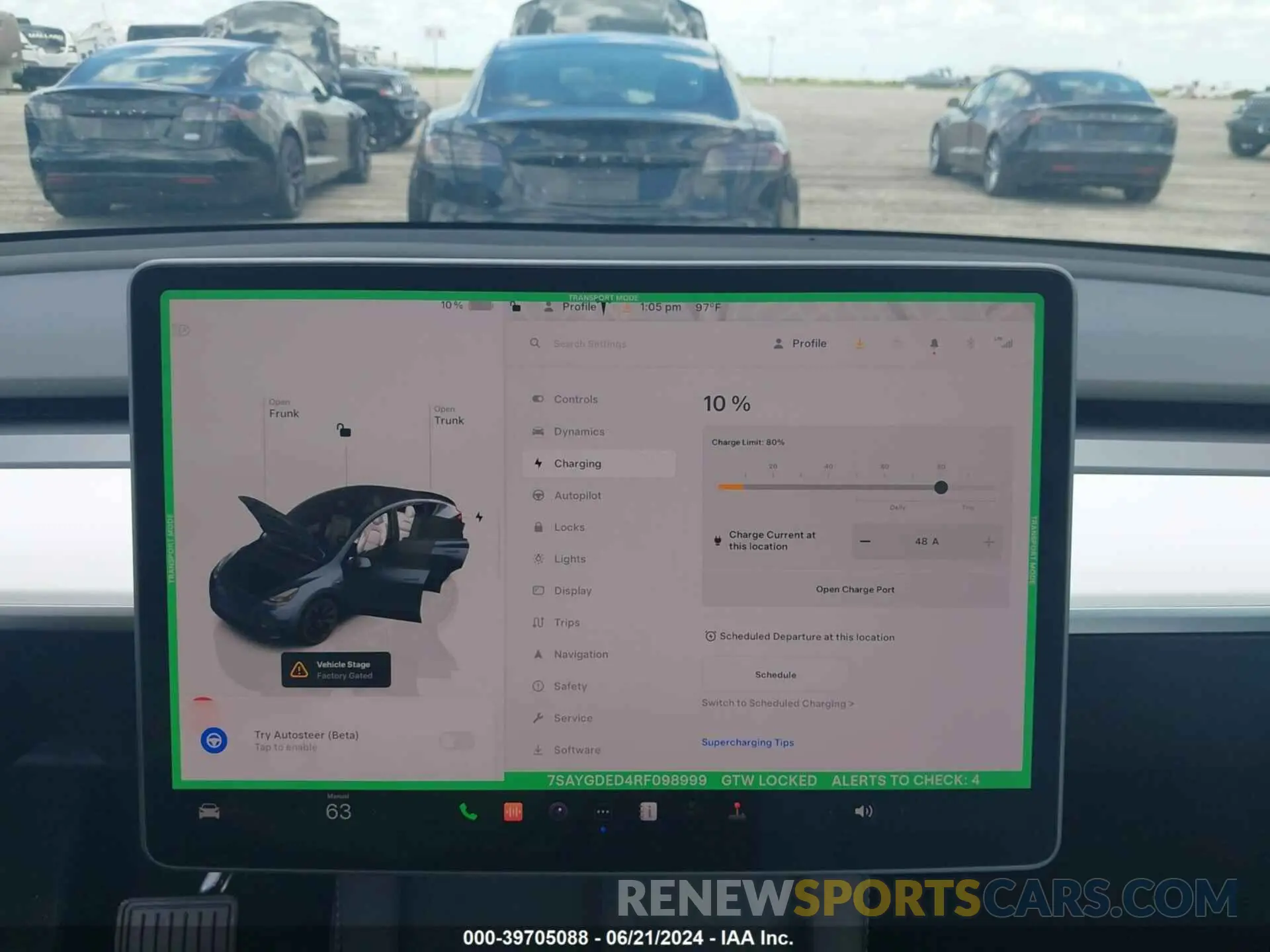 12 fotografías del automóvil dañado 7SAYGDED4RF098999 TESLA MODEL Y 2024