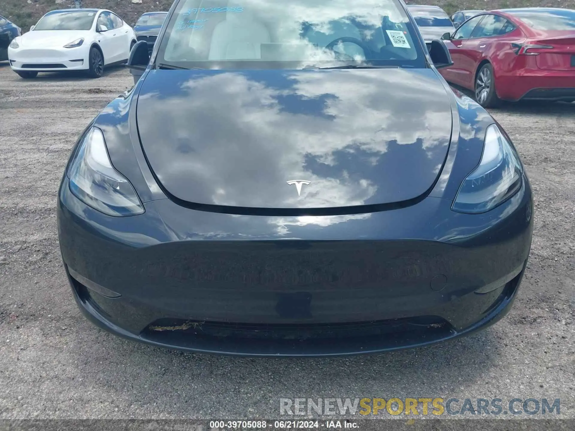 6 fotografías del automóvil dañado 7SAYGDED4RF098999 TESLA MODEL Y 2024