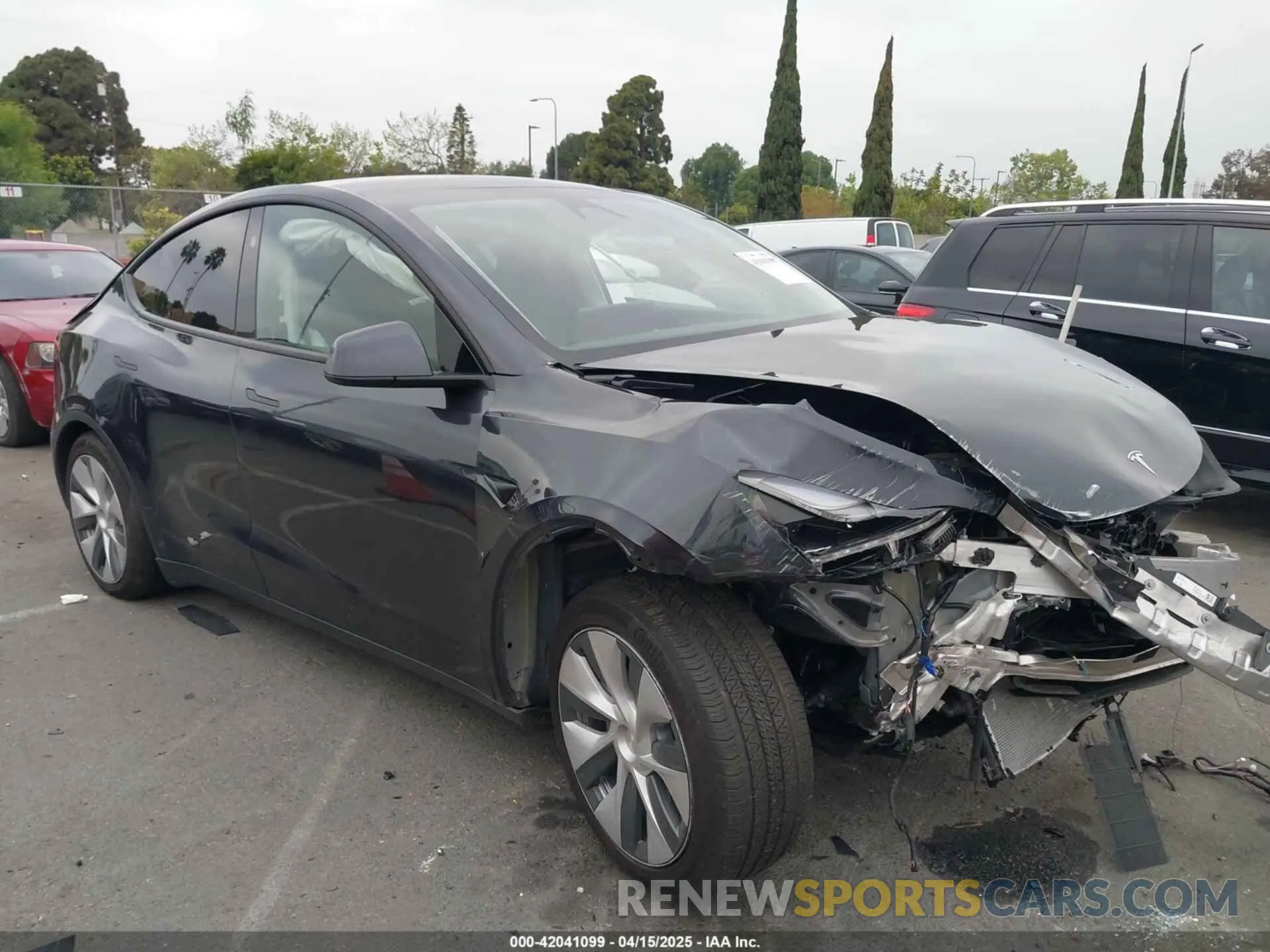 12 fotografías del automóvil dañado 7SAYGDED5RF056311 TESLA MODEL Y 2024