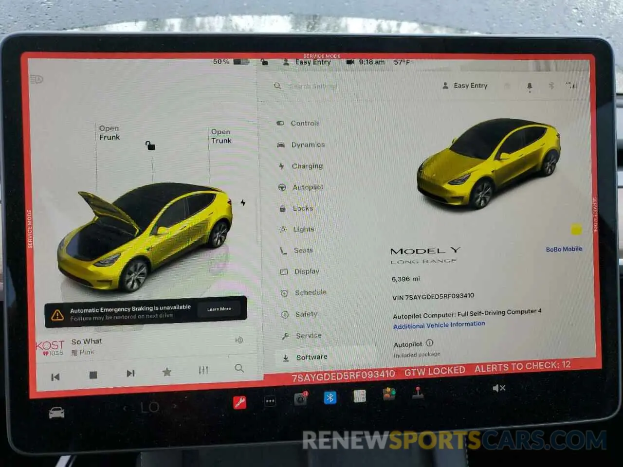 9 fotografías del automóvil dañado 7SAYGDED5RF093410 TESLA MODEL Y 2024