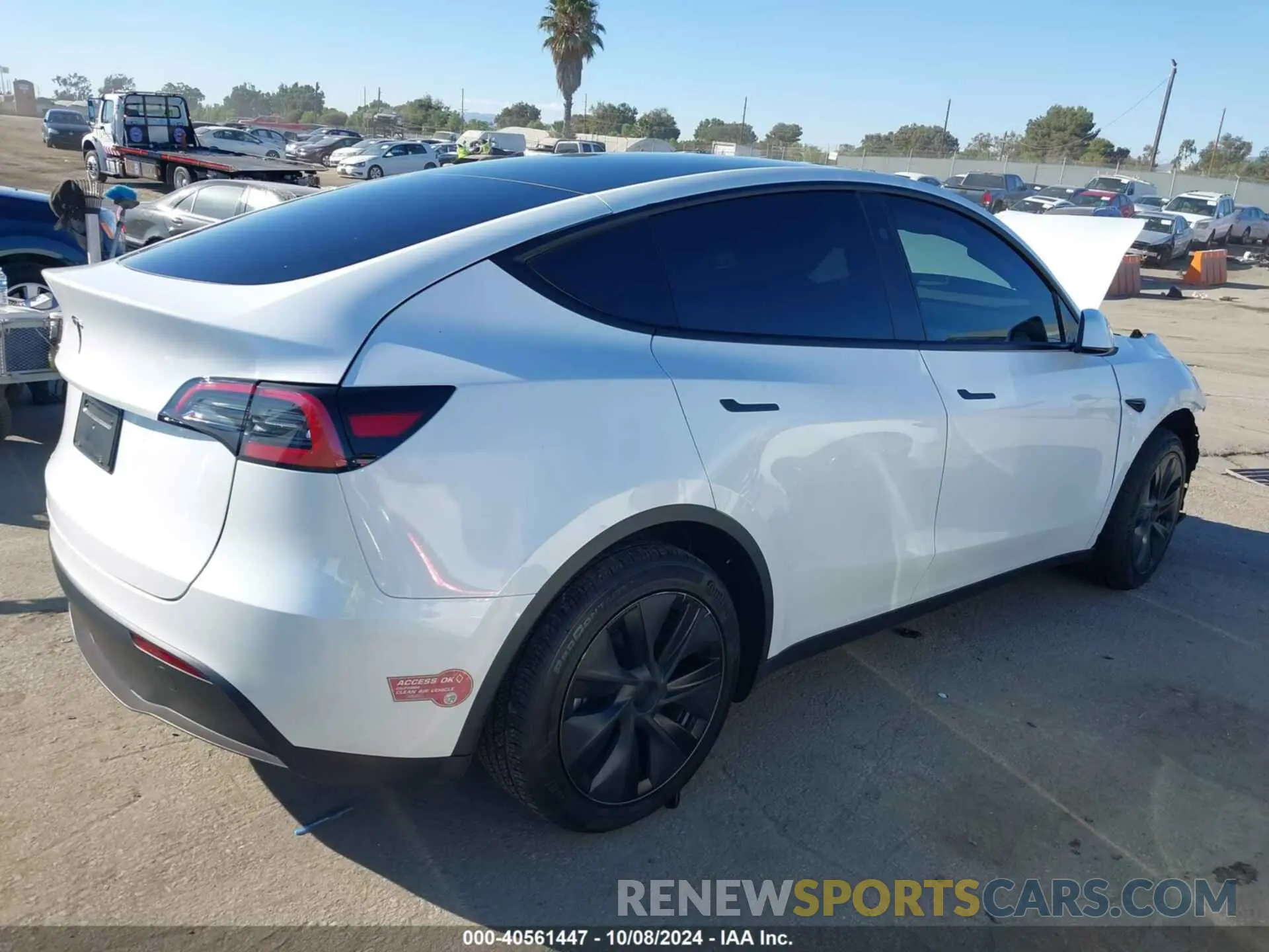 4 fotografías del automóvil dañado 7SAYGDED5RF154884 TESLA MODEL Y 2024