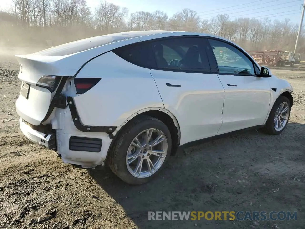 3 fotografías del automóvil dañado 7SAYGDED6RF027481 TESLA MODEL Y 2024