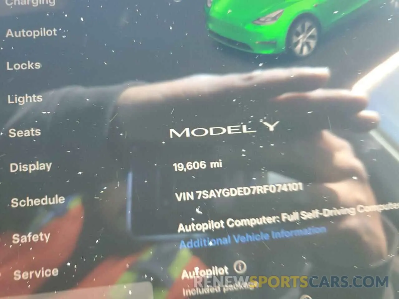 9 fotografías del automóvil dañado 7SAYGDED7RF074101 TESLA MODEL Y 2024