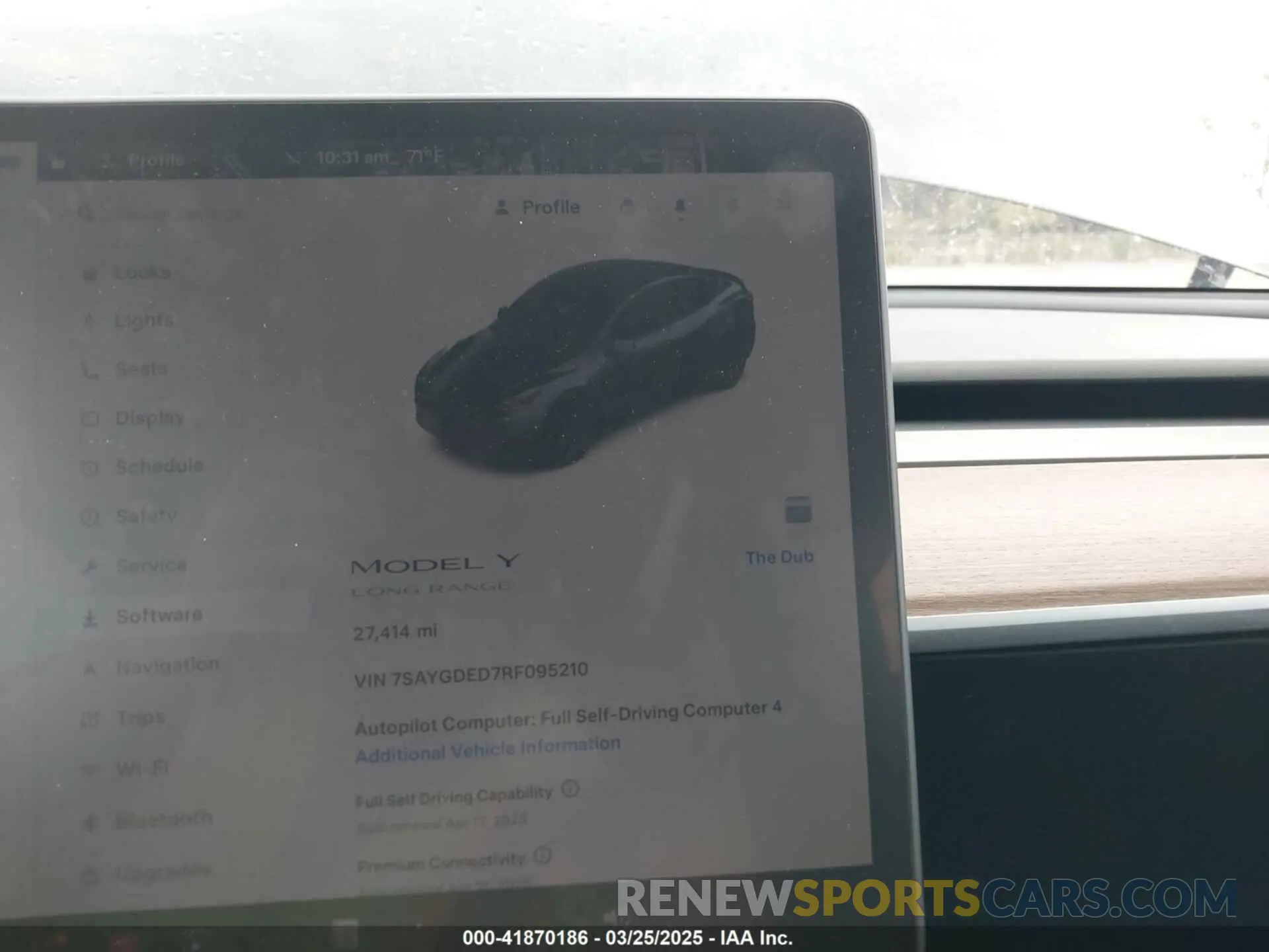 7 fotografías del automóvil dañado 7SAYGDED7RF095210 TESLA MODEL Y 2024