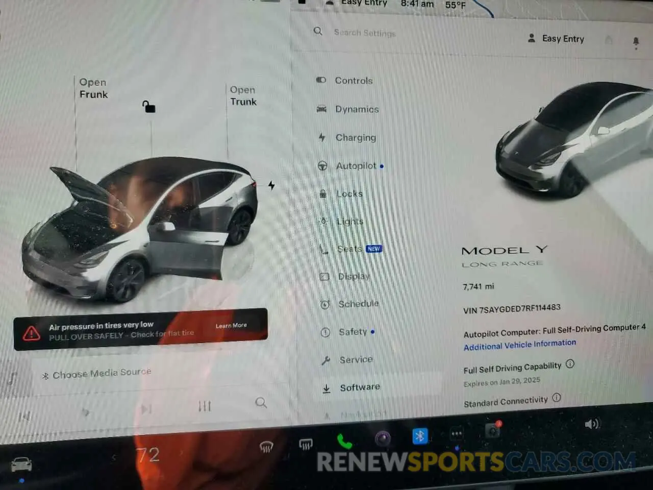 9 fotografías del automóvil dañado 7SAYGDED7RF114483 TESLA MODEL Y 2024