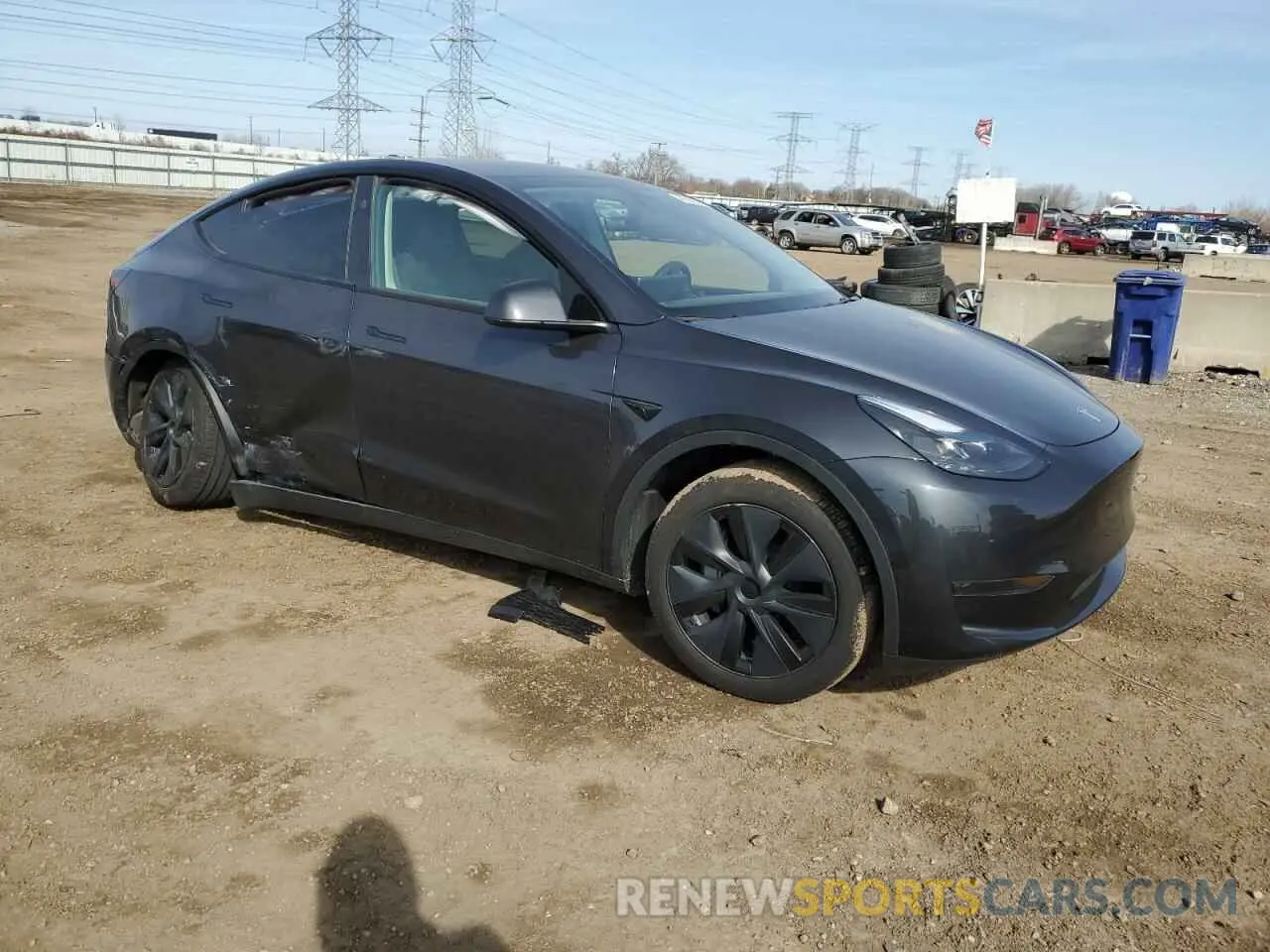 4 fotografías del automóvil dañado 7SAYGDED7RF163537 TESLA MODEL Y 2024