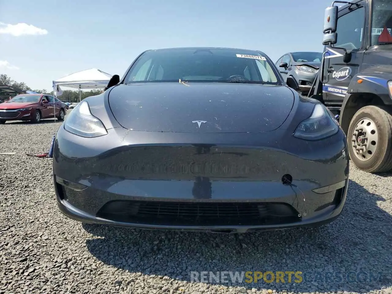 5 fotografías del automóvil dañado 7SAYGDED8RF091697 TESLA MODEL Y 2024