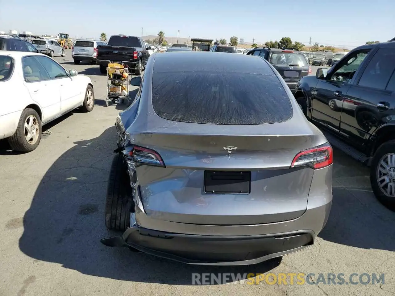 6 fotografías del automóvil dañado 7SAYGDED8RF195669 TESLA MODEL Y 2024
