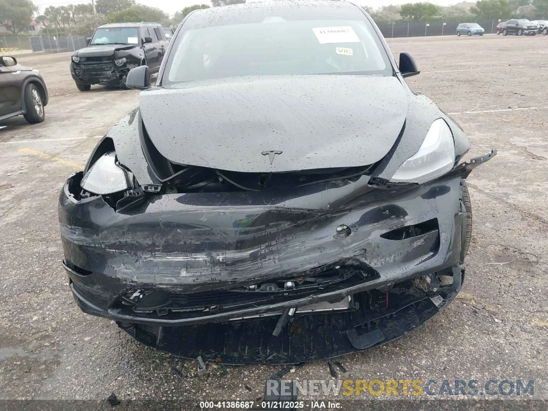 6 fotografías del automóvil dañado 7SAYGDED8RF213927 TESLA MODEL Y 2024