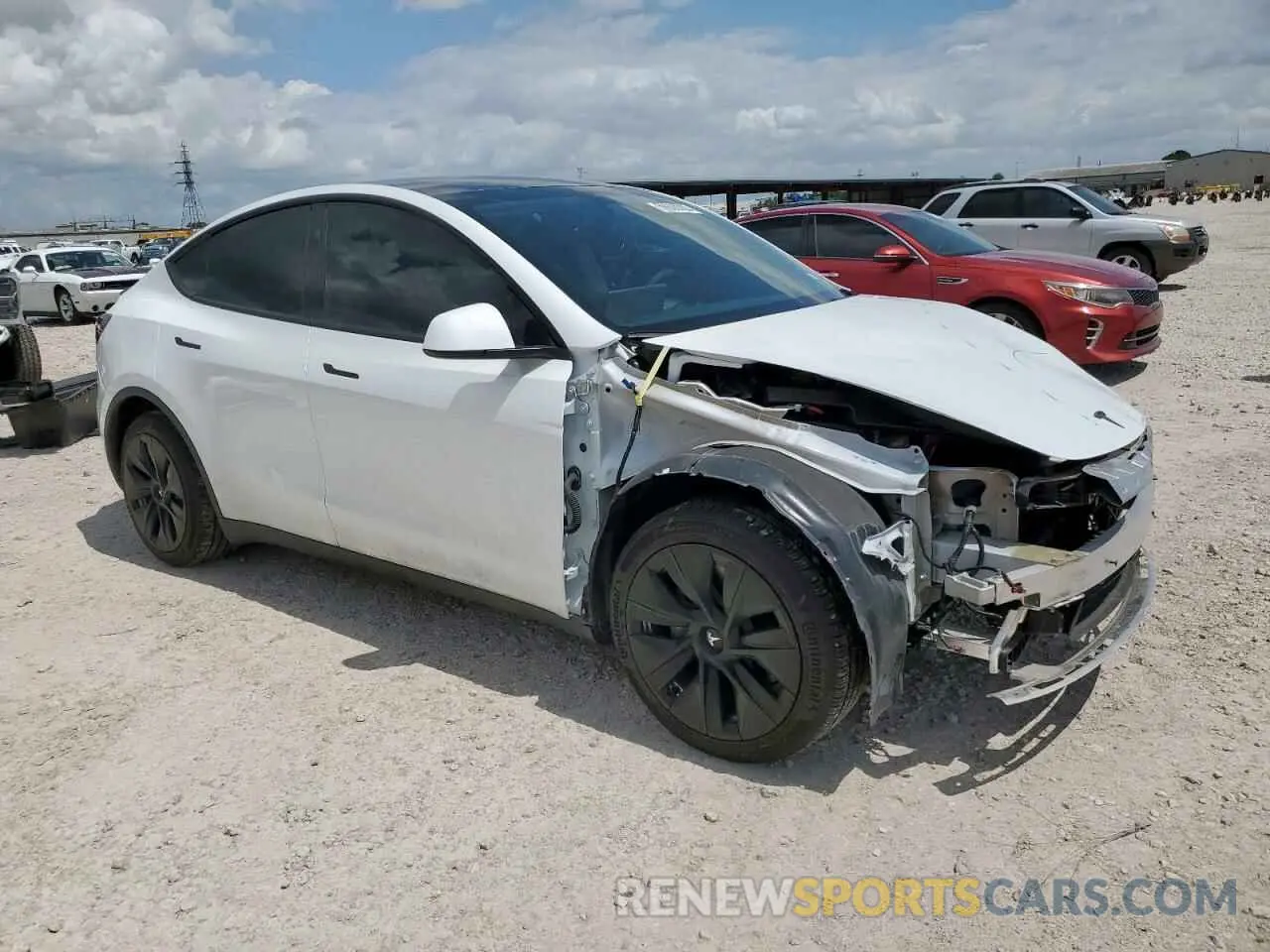 4 fotografías del automóvil dañado 7SAYGDED9RF044629 TESLA MODEL Y 2024
