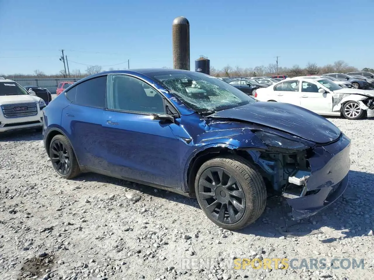 4 fotografías del automóvil dañado 7SAYGDED9RF046879 TESLA MODEL Y 2024