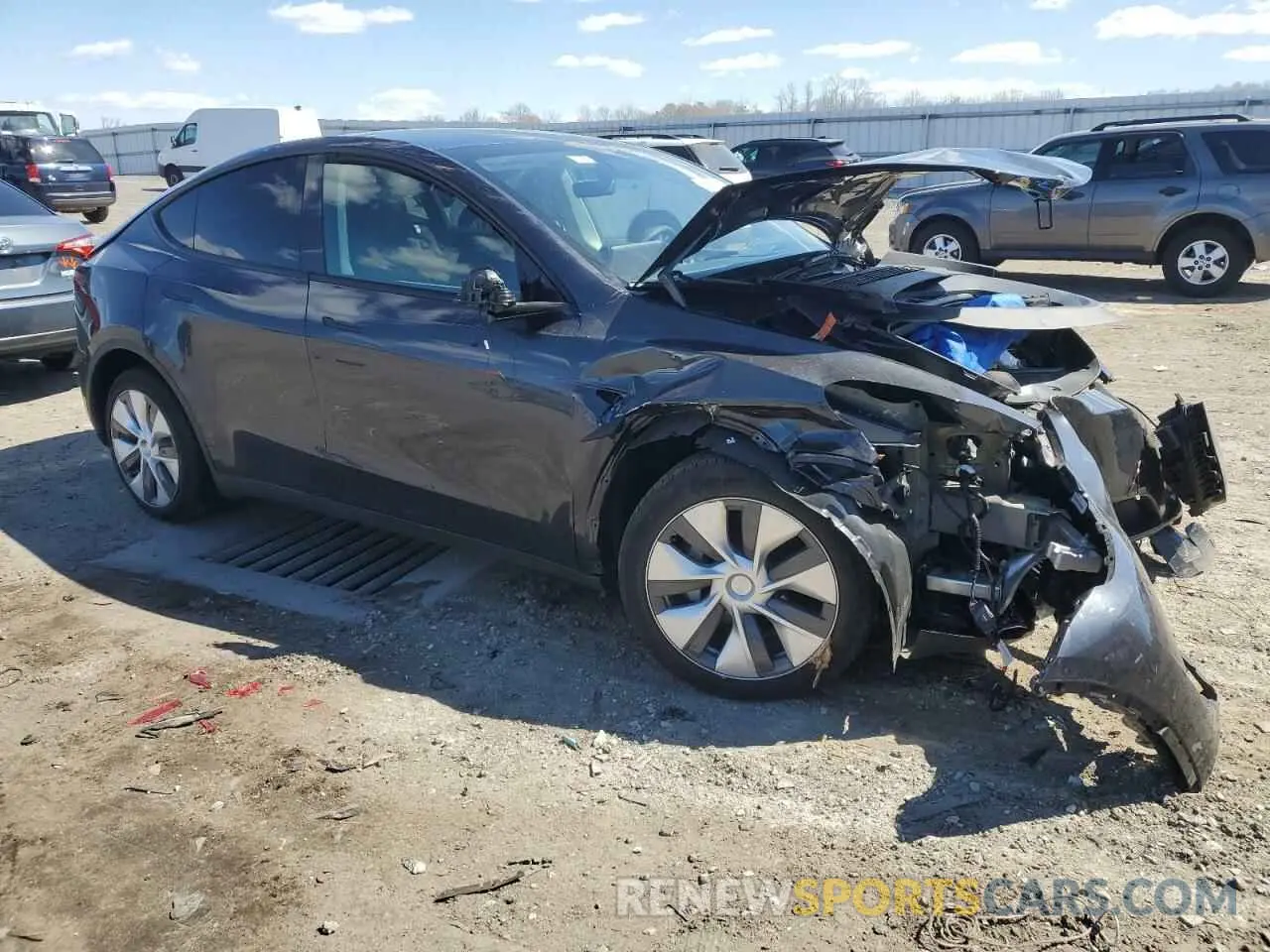 4 fotografías del automóvil dañado 7SAYGDED9RF091711 TESLA MODEL Y 2024