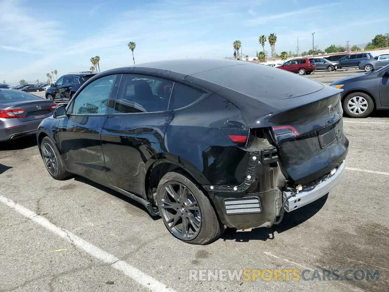 2 fotografías del automóvil dañado 7SAYGDED9RF194952 TESLA MODEL Y 2024