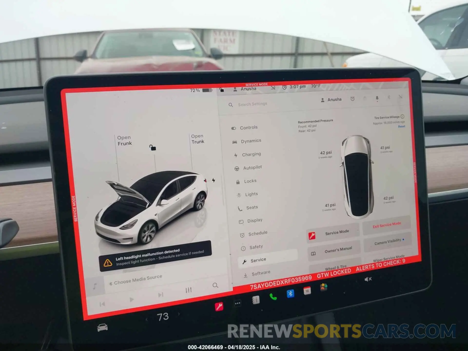 19 fotografías del automóvil dañado 7SAYGDEDXRF035969 TESLA MODEL Y 2024