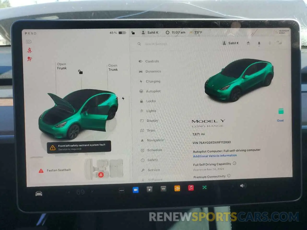 9 fotografías del automóvil dañado 7SAYGDEDXRF112890 TESLA MODEL Y 2024