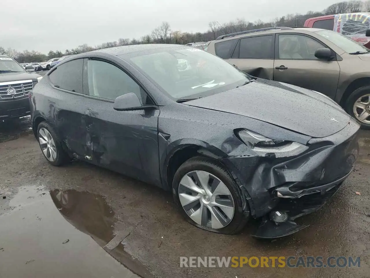 4 fotografías del automóvil dañado 7SAYGDEE0RA250394 TESLA MODEL Y 2024