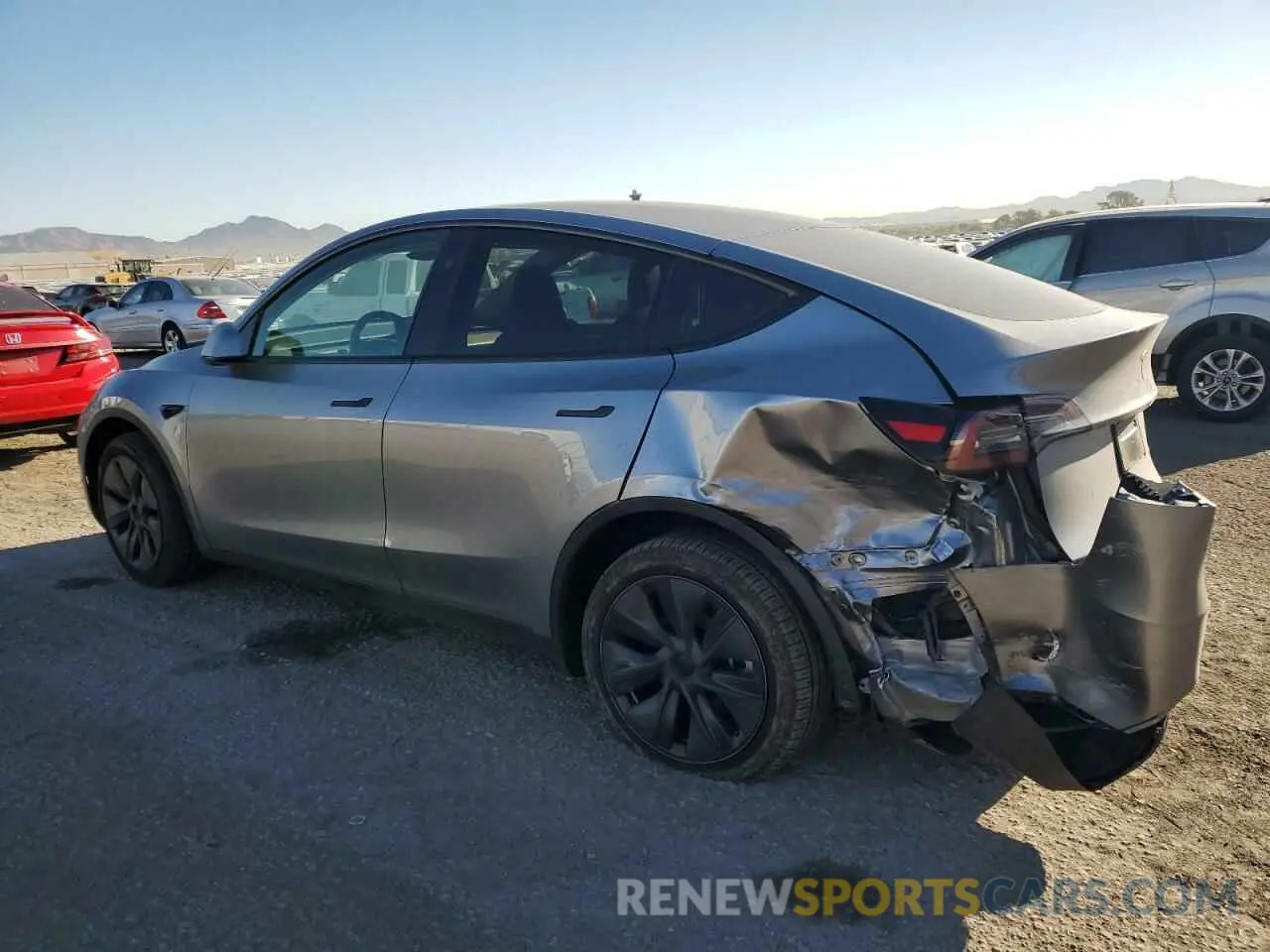 2 fotografías del automóvil dañado 7SAYGDEE0RA299398 TESLA MODEL Y 2024