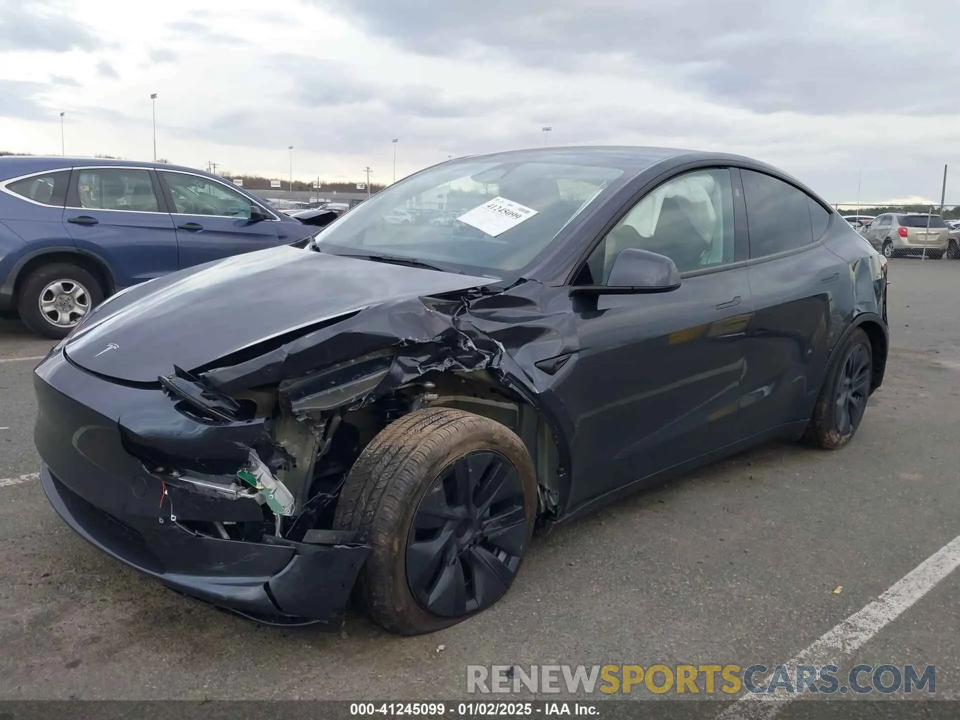 6 fotografías del automóvil dañado 7SAYGDEE0RA330083 TESLA MODEL Y 2024