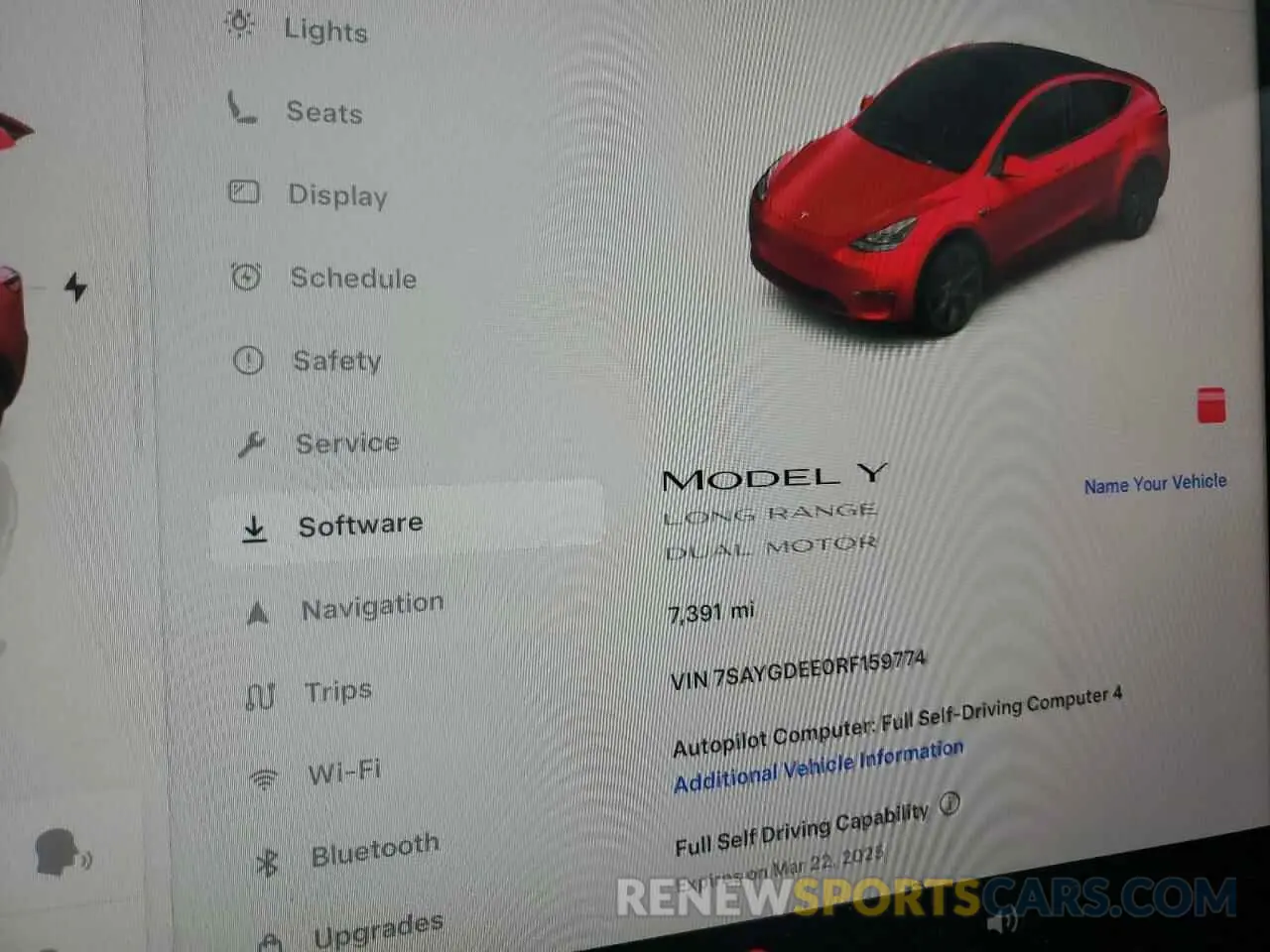 9 fotografías del automóvil dañado 7SAYGDEE0RF159774 TESLA MODEL Y 2024