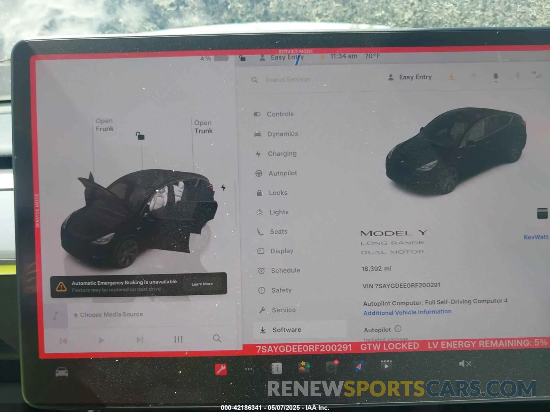 18 fotografías del automóvil dañado 7SAYGDEE0RF200291 TESLA MODEL Y 2024