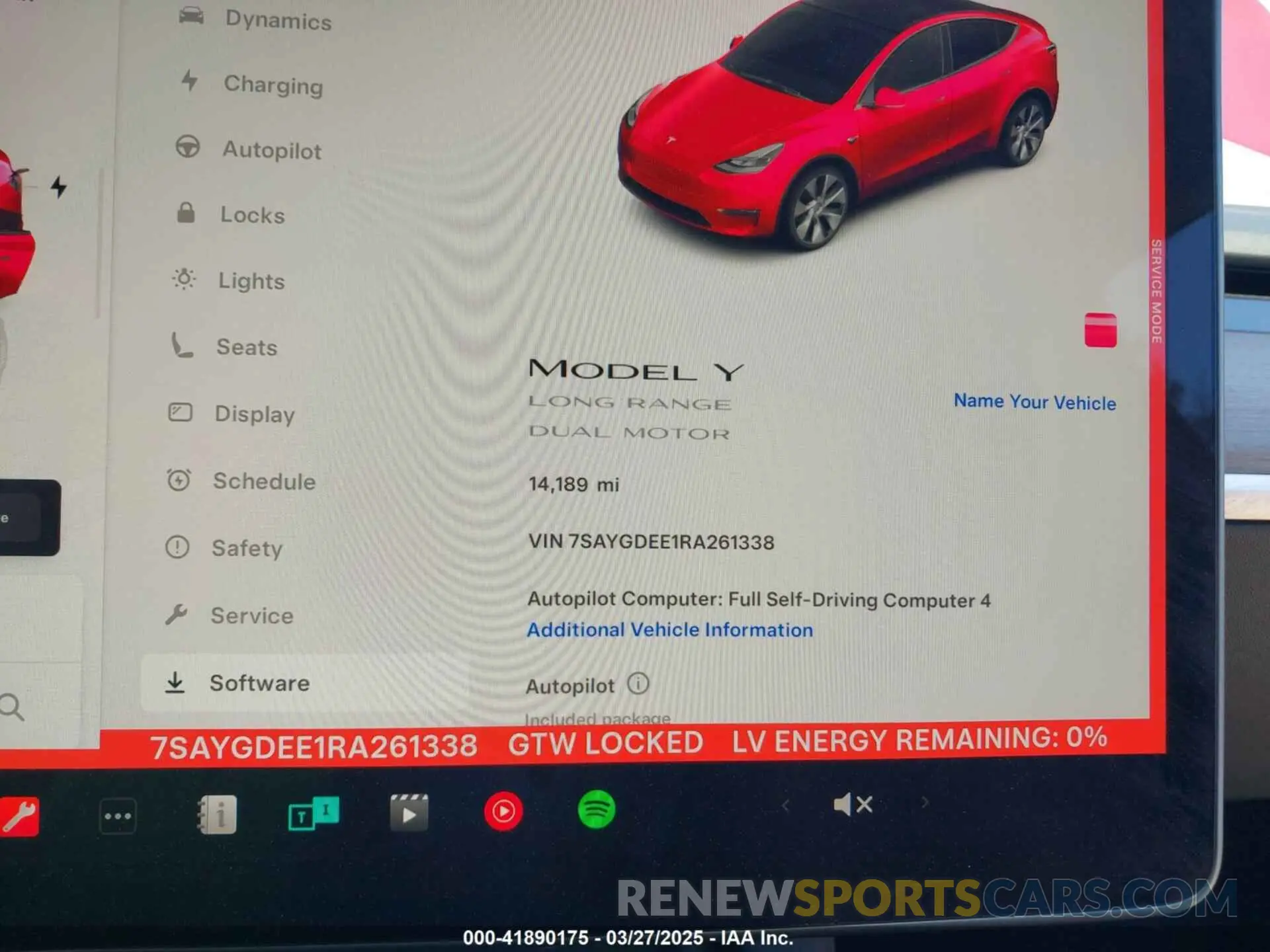 16 fotografías del automóvil dañado 7SAYGDEE1RA261338 TESLA MODEL Y 2024