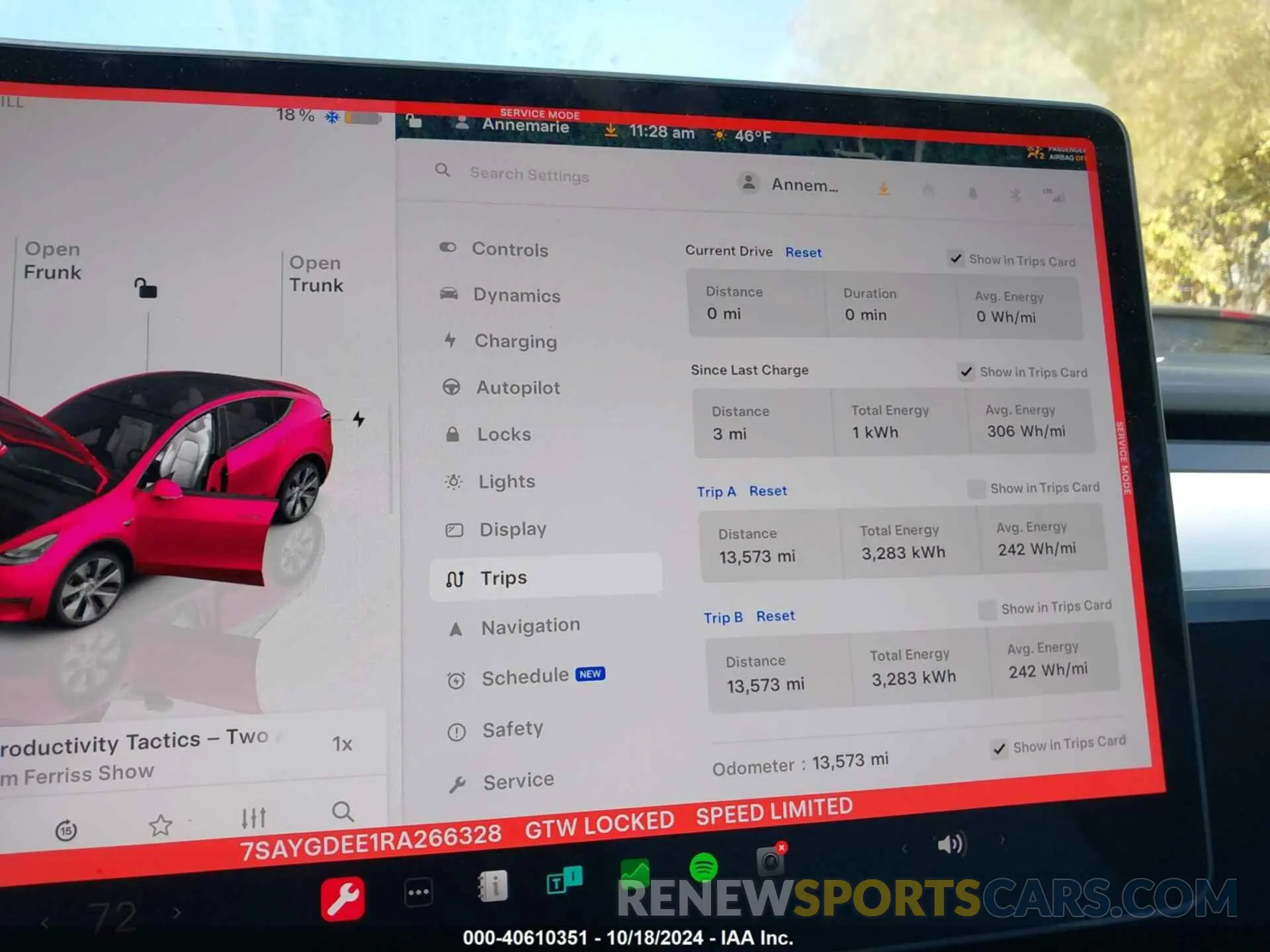 7 fotografías del automóvil dañado 7SAYGDEE1RA266328 TESLA MODEL Y 2024