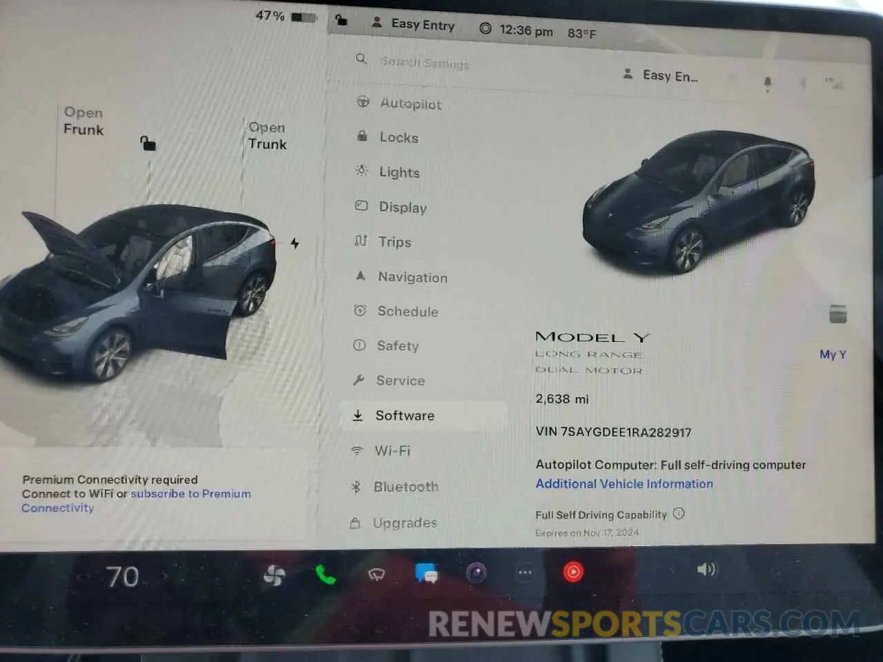 9 fotografías del automóvil dañado 7SAYGDEE1RA282917 TESLA MODEL Y 2024