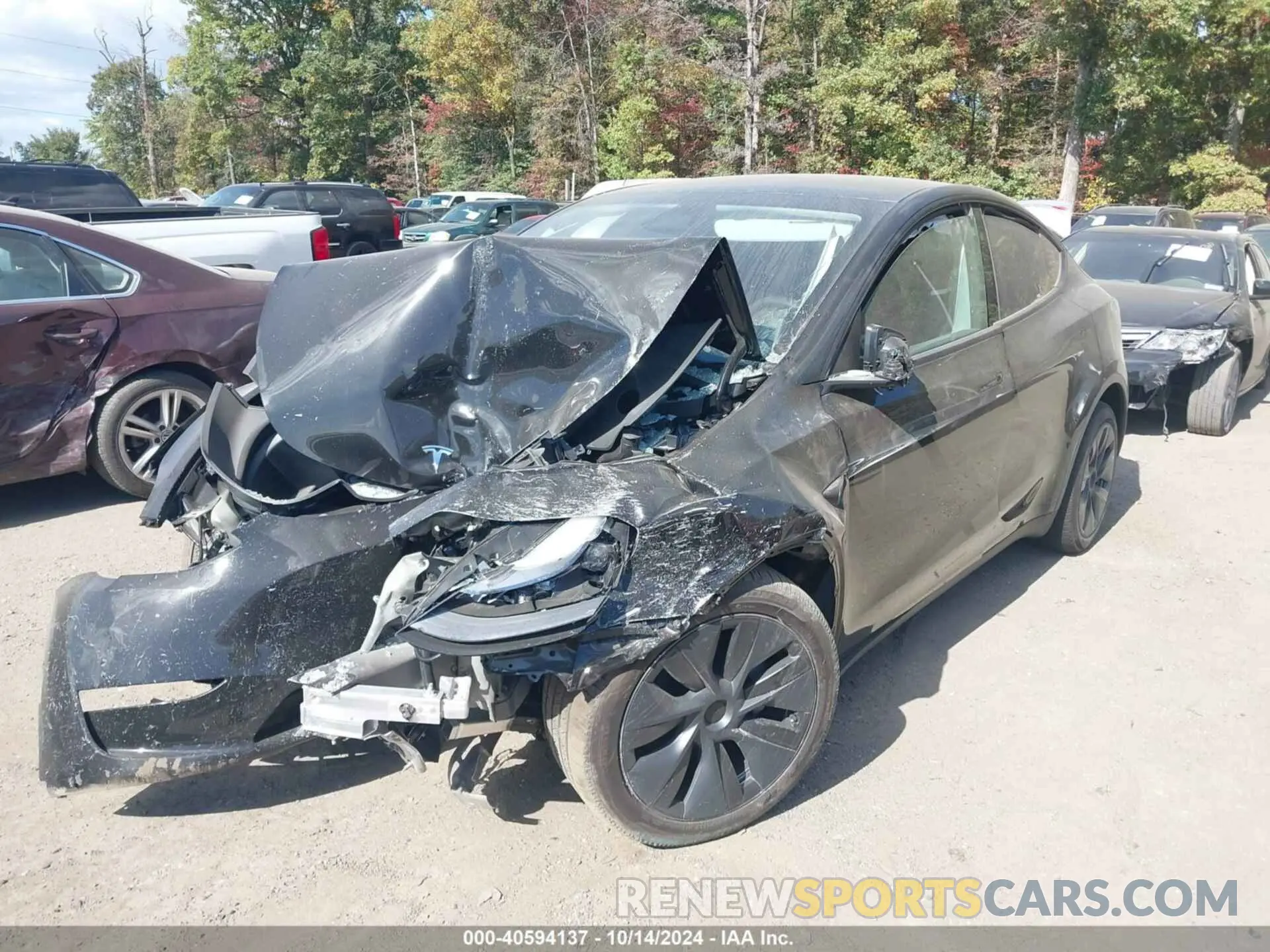 2 fotografías del automóvil dañado 7SAYGDEE1RA322705 TESLA MODEL Y 2024