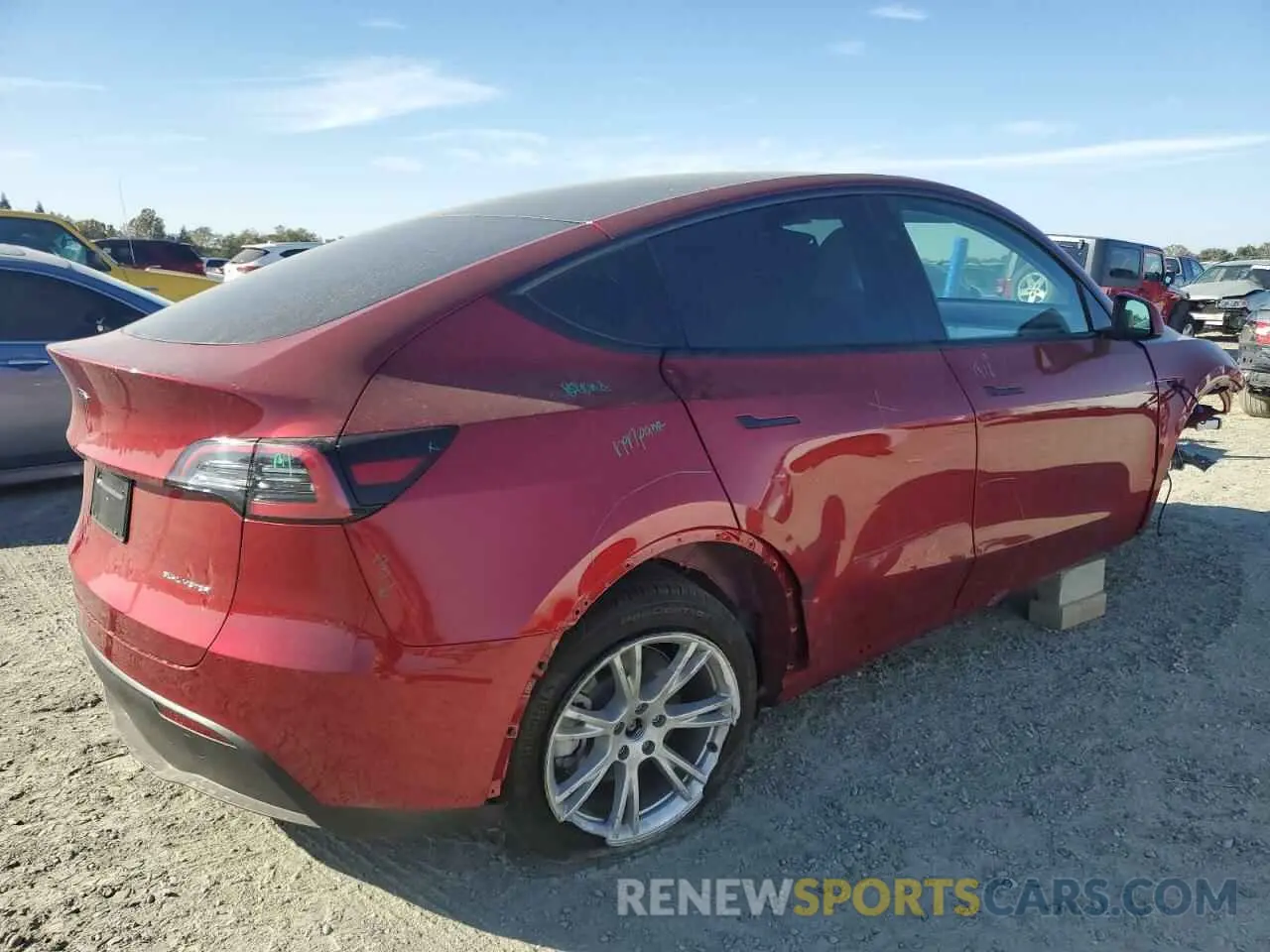 3 fotografías del automóvil dañado 7SAYGDEE1RF063488 TESLA MODEL Y 2024