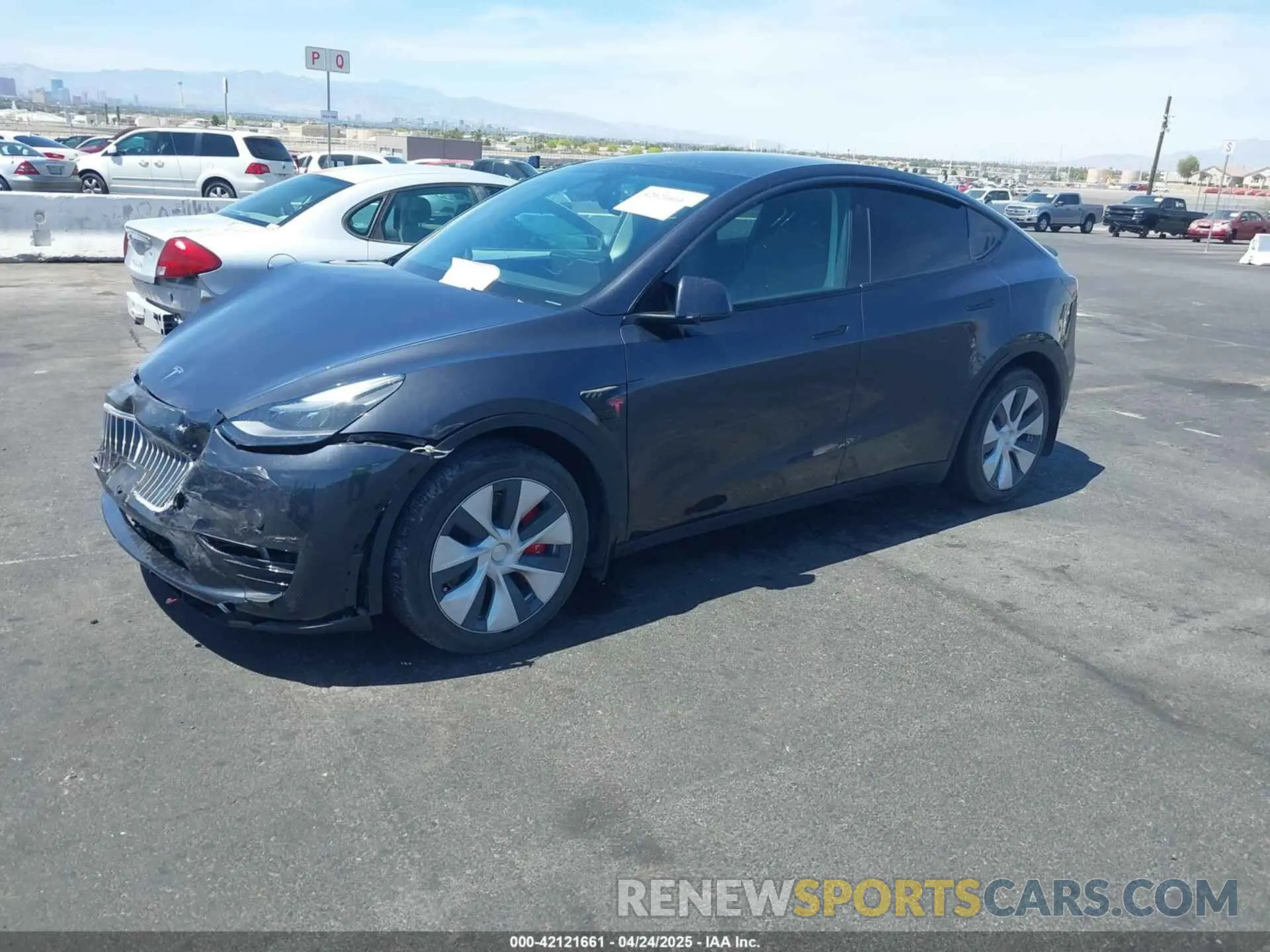 2 fotografías del automóvil dañado 7SAYGDEE1RF067024 TESLA MODEL Y 2024