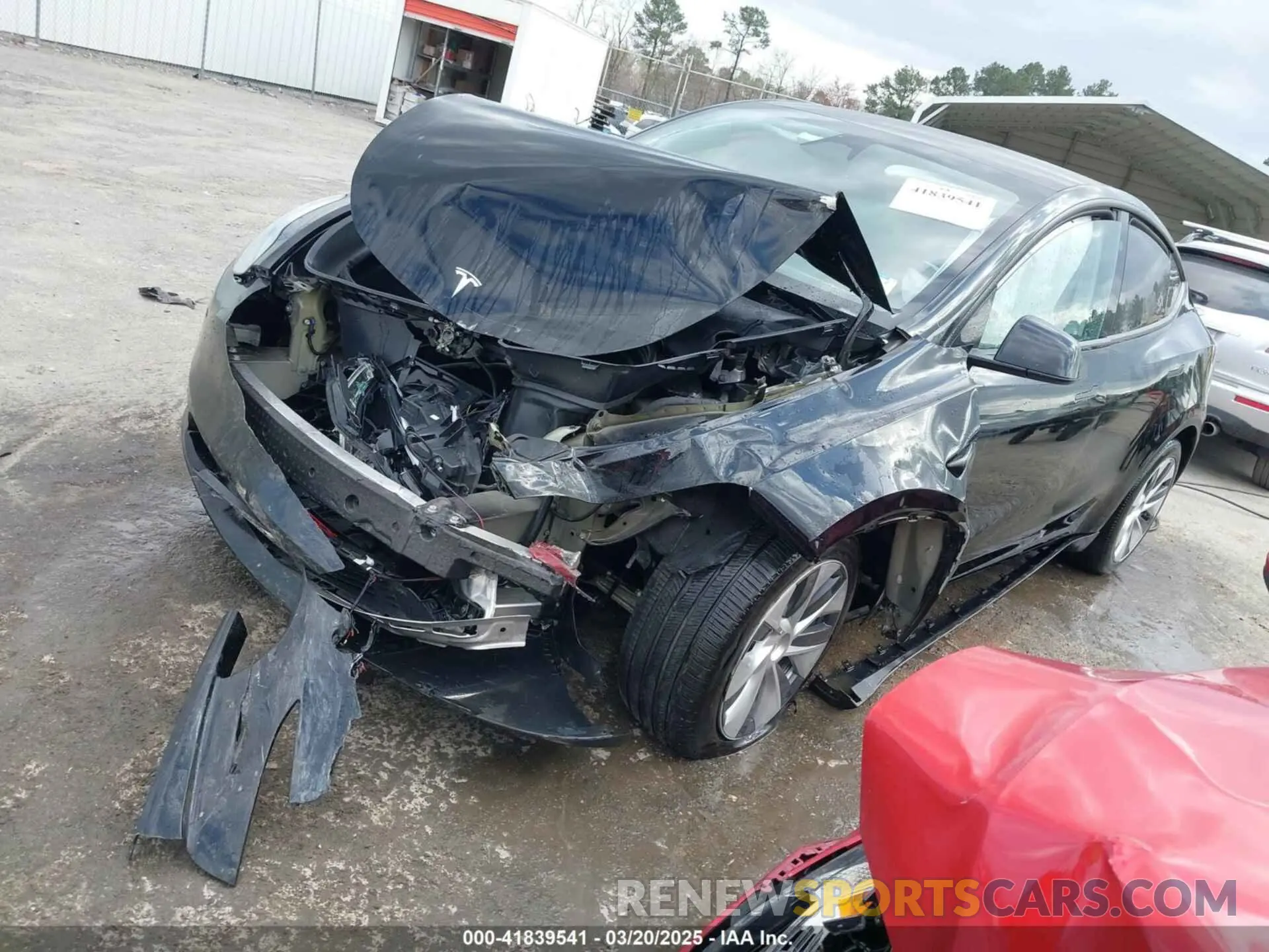 2 fotografías del automóvil dañado 7SAYGDEE2RA227425 TESLA MODEL Y 2024