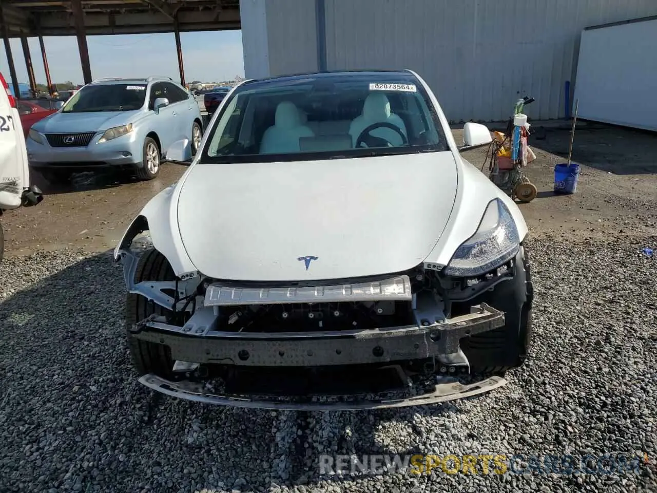 5 fotografías del automóvil dañado 7SAYGDEE2RA265477 TESLA MODEL Y 2024