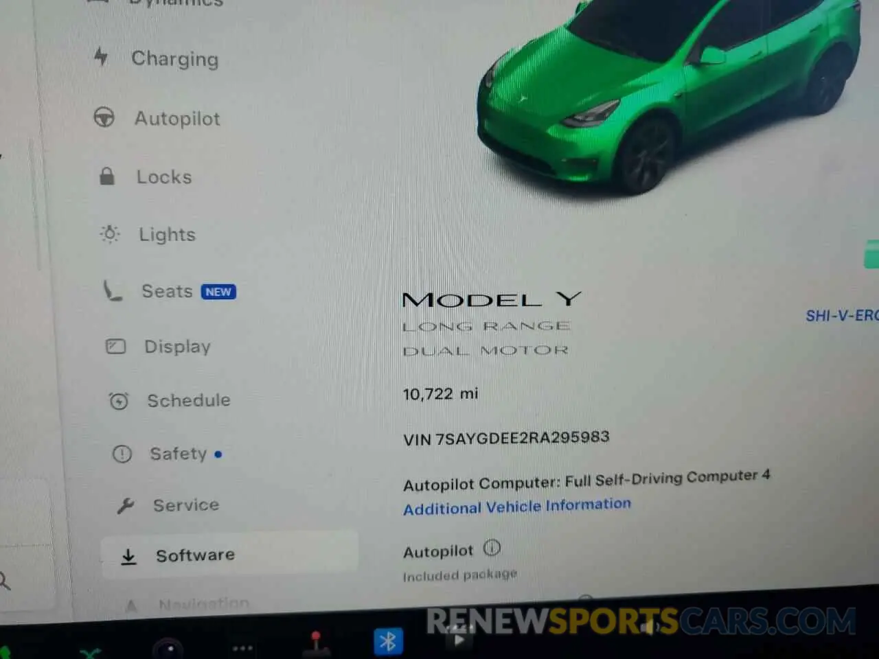 9 fotografías del automóvil dañado 7SAYGDEE2RA295983 TESLA MODEL Y 2024