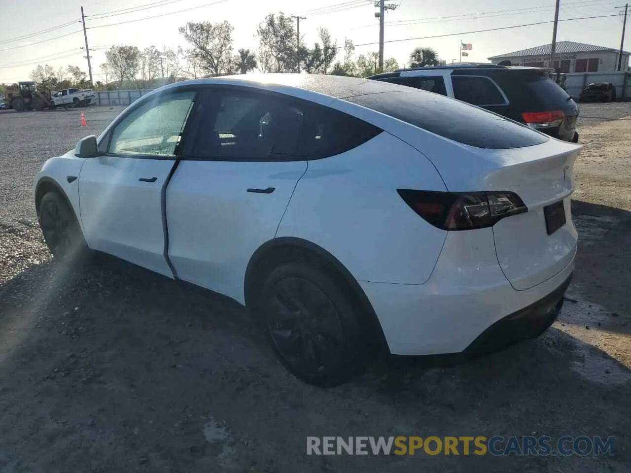 2 fotografías del automóvil dañado 7SAYGDEE2RA309879 TESLA MODEL Y 2024