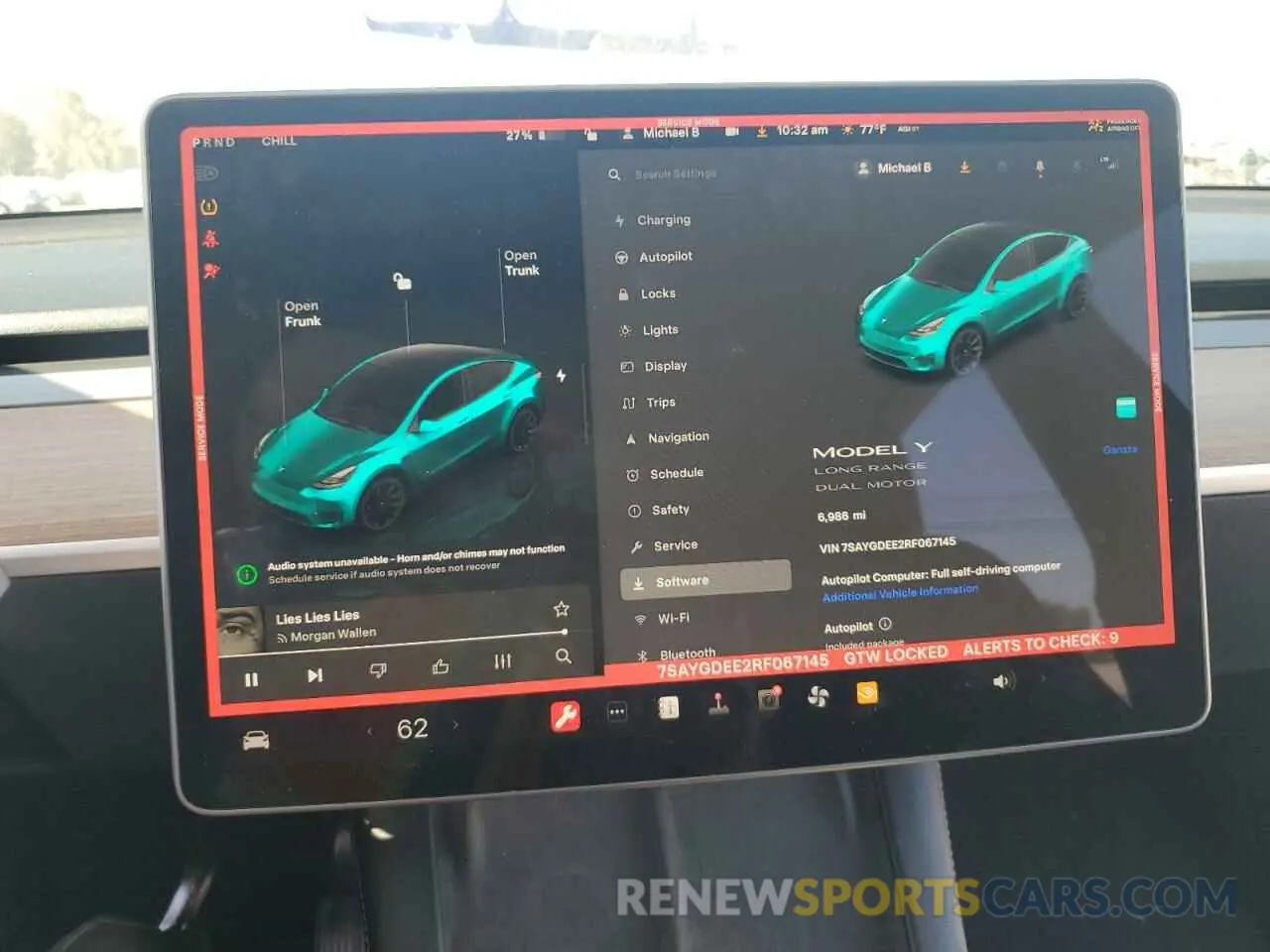 9 fotografías del automóvil dañado 7SAYGDEE2RF067145 TESLA MODEL Y 2024