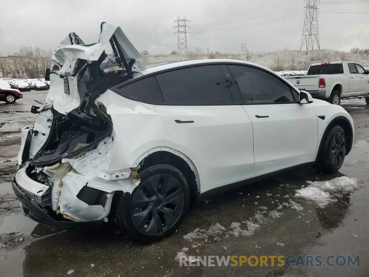 3 fotografías del automóvil dañado 7SAYGDEE2RF160327 TESLA MODEL Y 2024