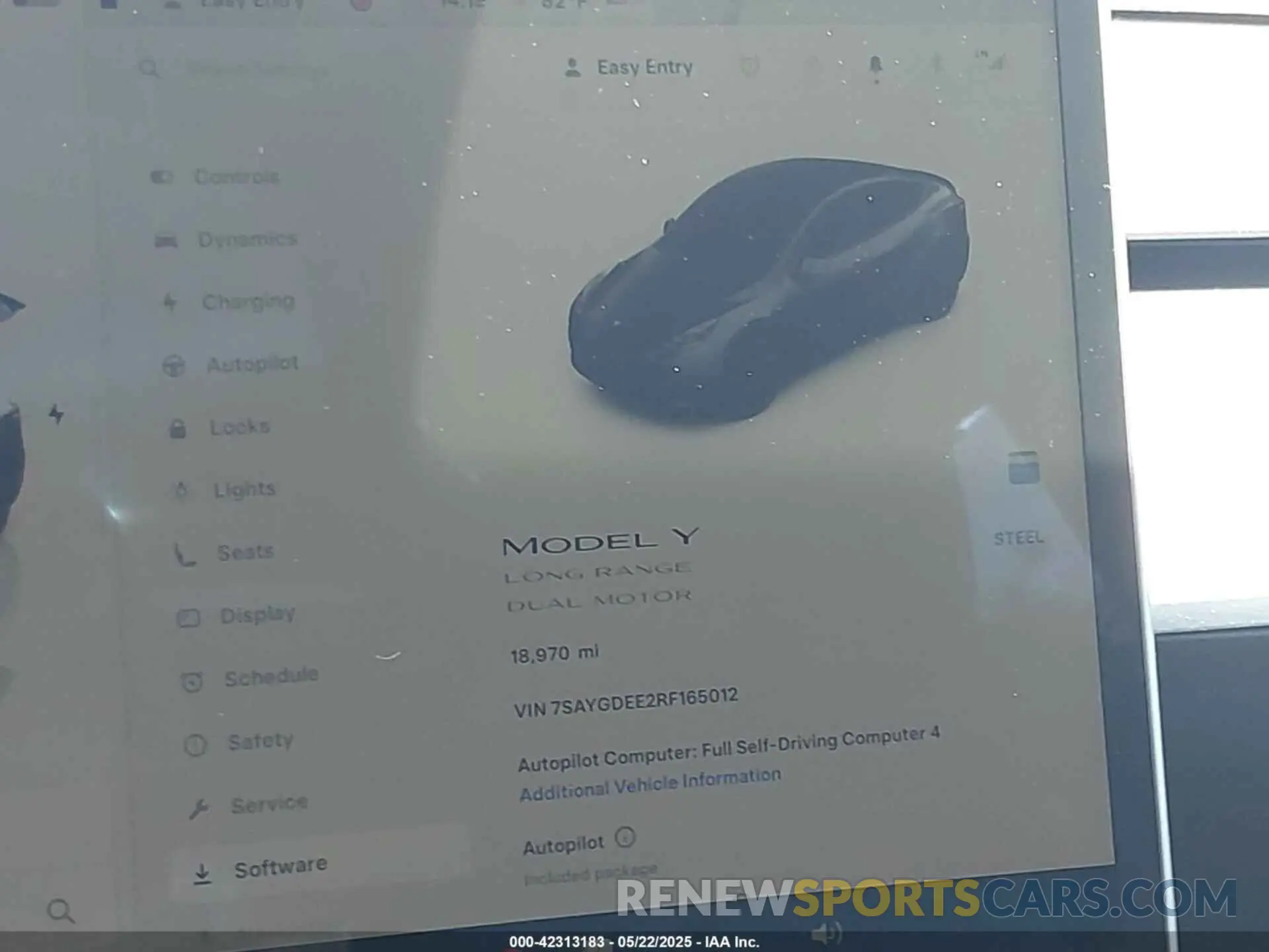 7 fotografías del automóvil dañado 7SAYGDEE2RF165012 TESLA MODEL Y 2024