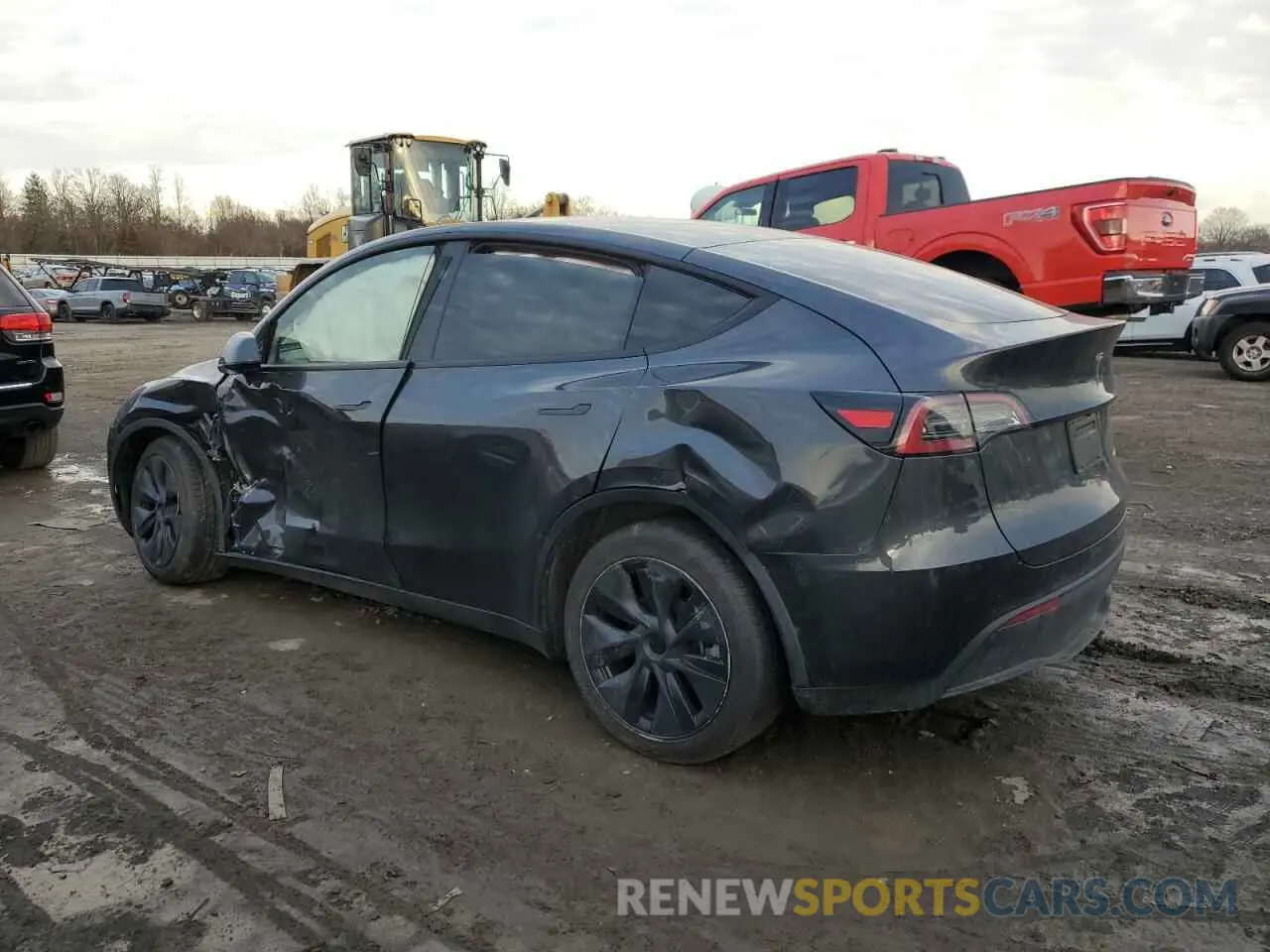 2 fotografías del automóvil dañado 7SAYGDEE2RF199662 TESLA MODEL Y 2024