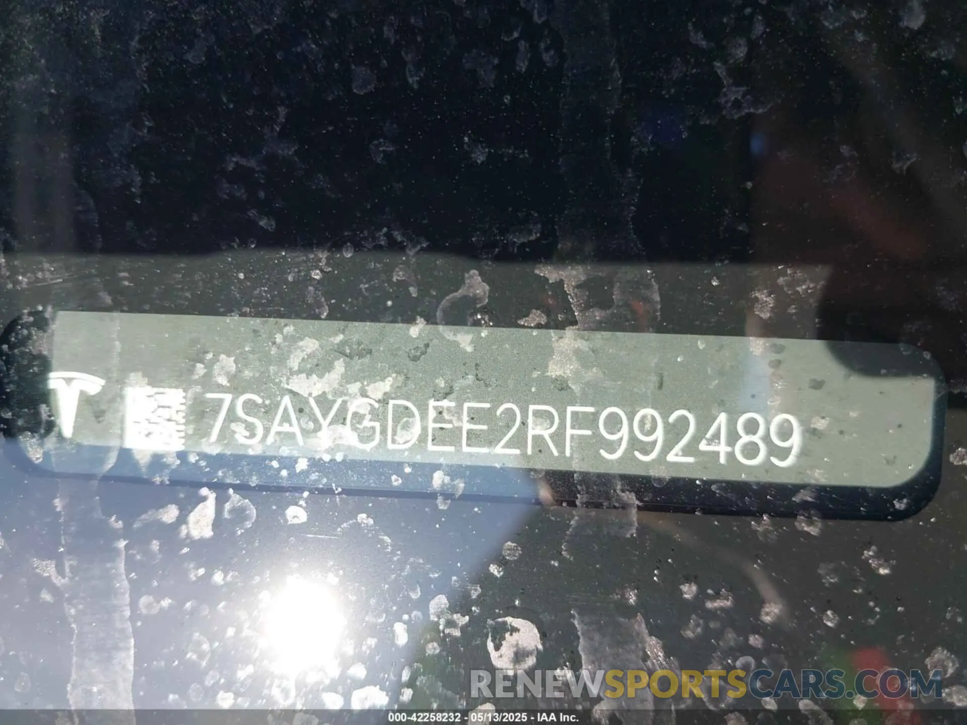 9 fotografías del automóvil dañado 7SAYGDEE2RF992489 TESLA MODEL Y 2024