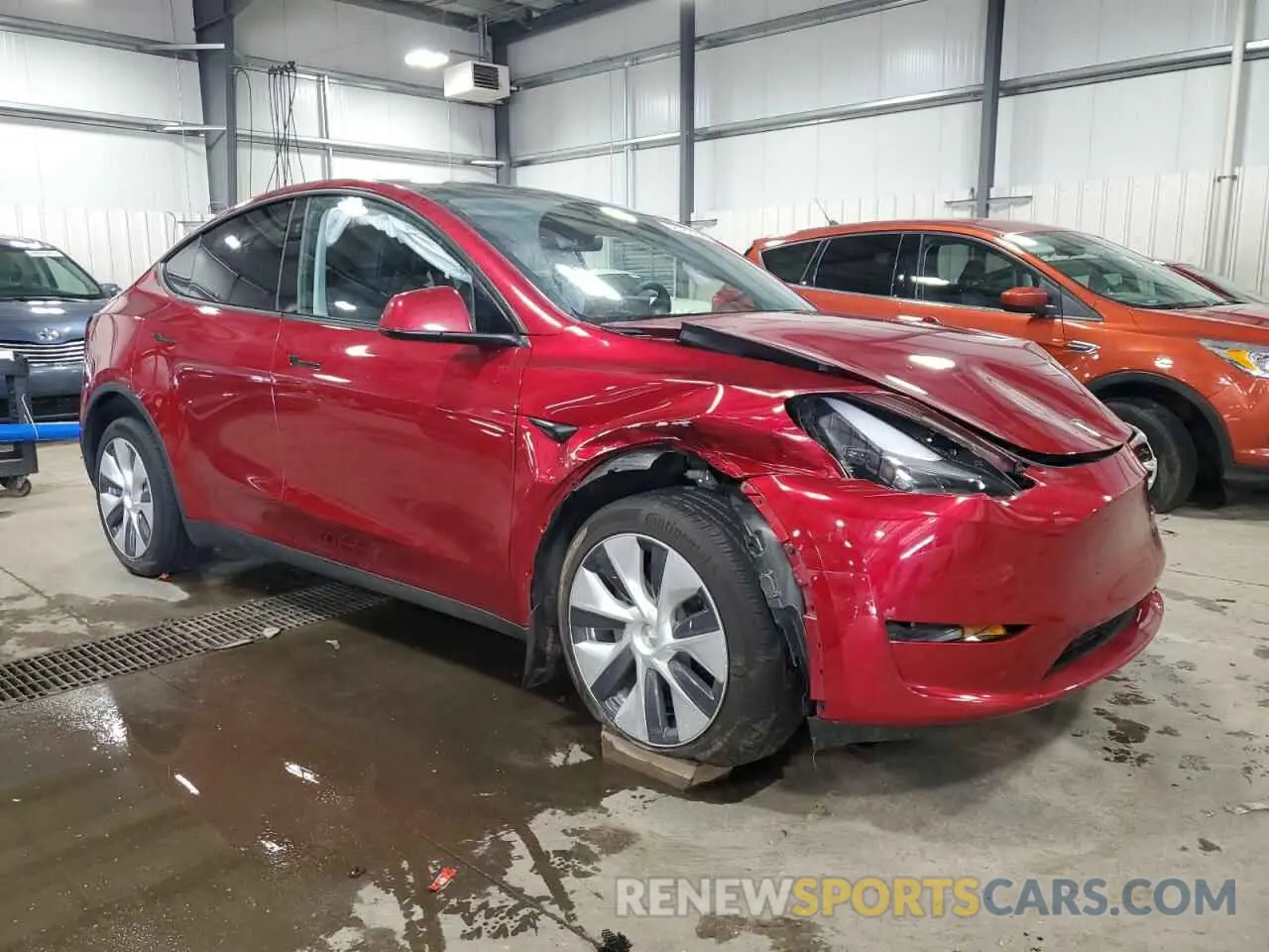 4 fotografías del automóvil dañado 7SAYGDEE2RF993786 TESLA MODEL Y 2024