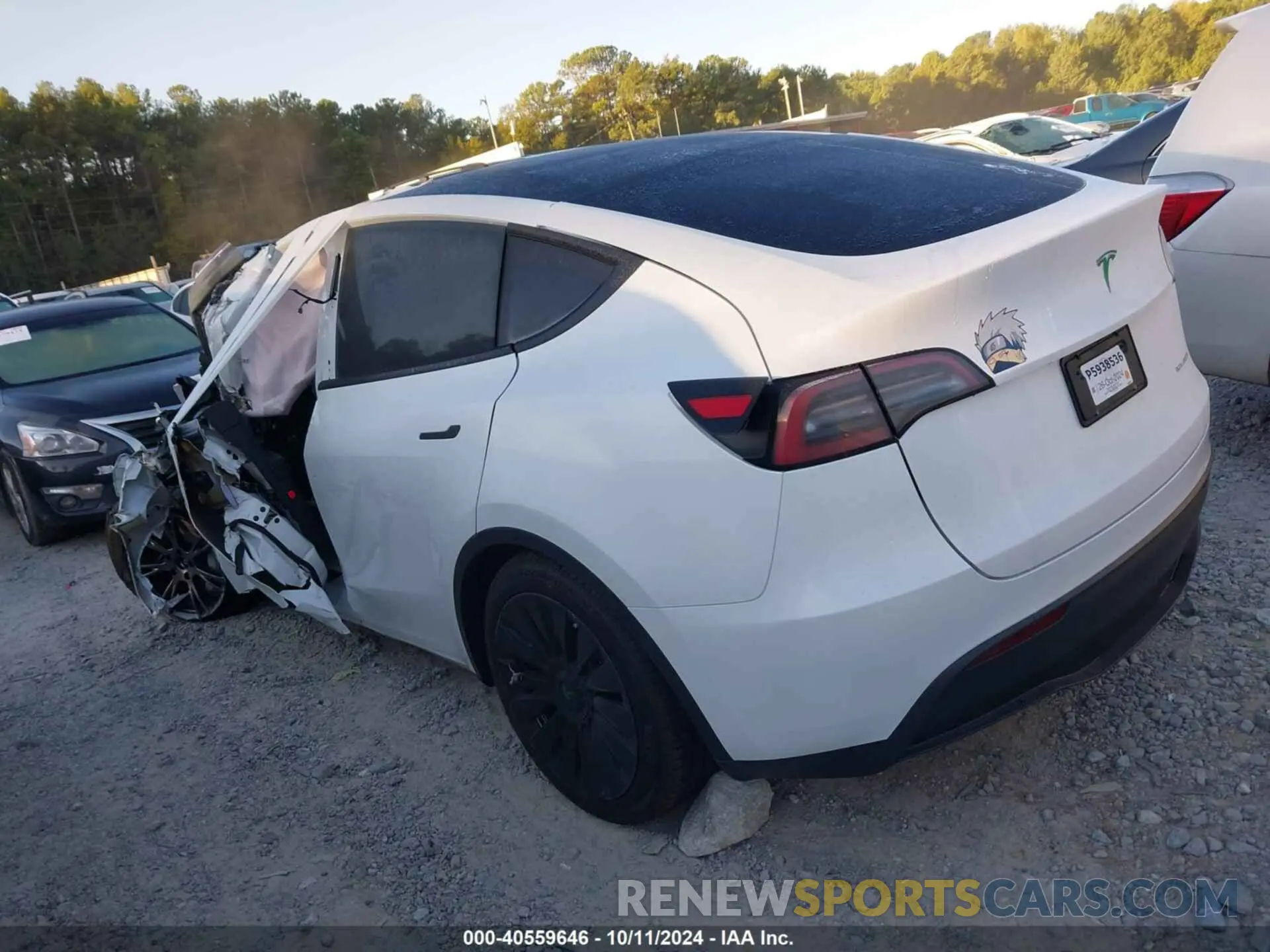 3 fotografías del automóvil dañado 7SAYGDEE3RA317909 TESLA MODEL Y 2024