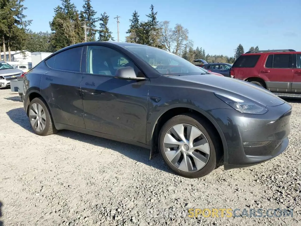 4 fotografías del automóvil dañado 7SAYGDEE3RF008802 TESLA MODEL Y 2024