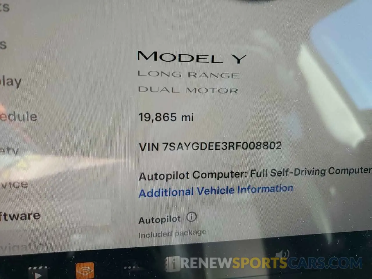 9 fotografías del automóvil dañado 7SAYGDEE3RF008802 TESLA MODEL Y 2024