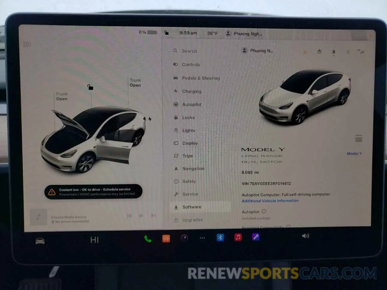 9 fotografías del automóvil dañado 7SAYGDEE3RF014812 TESLA MODEL Y 2024