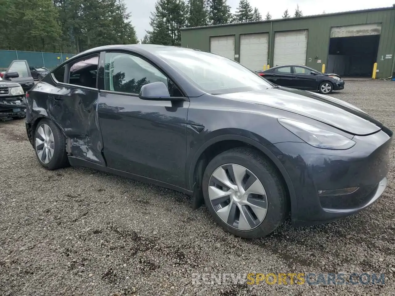 4 fotografías del automóvil dañado 7SAYGDEE3RF072919 TESLA MODEL Y 2024