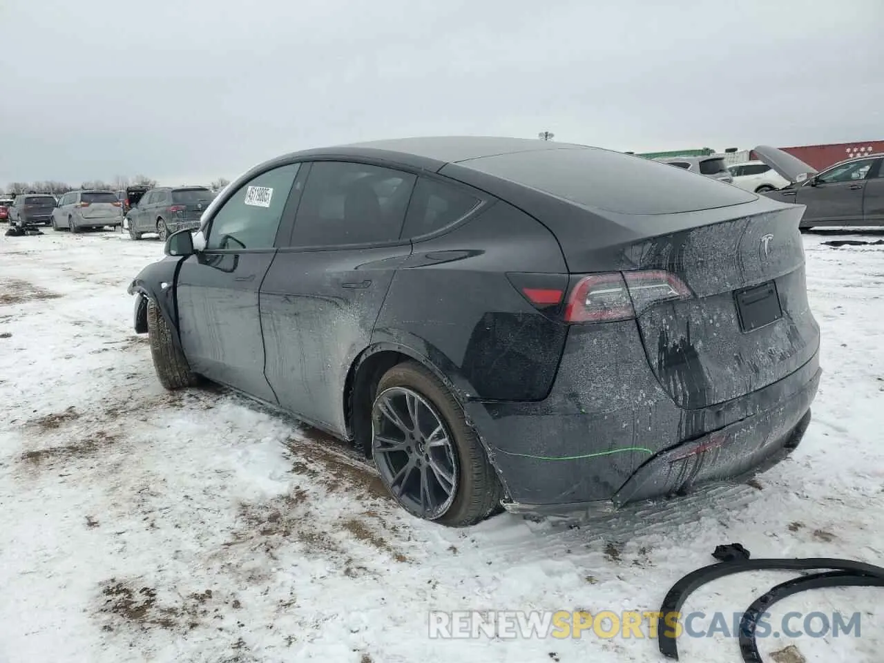2 fotografías del automóvil dañado 7SAYGDEE3RF178884 TESLA MODEL Y 2024
