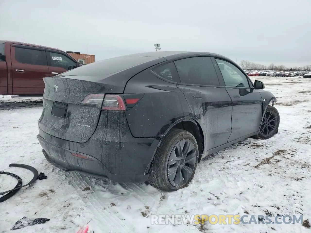 3 fotografías del automóvil dañado 7SAYGDEE3RF178884 TESLA MODEL Y 2024