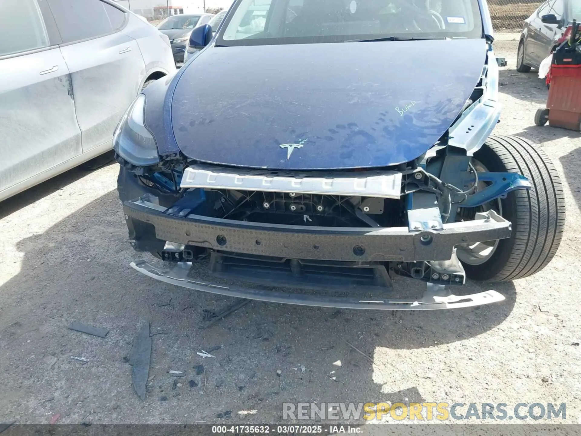 6 fotografías del automóvil dañado 7SAYGDEE4RA247417 TESLA MODEL Y 2024