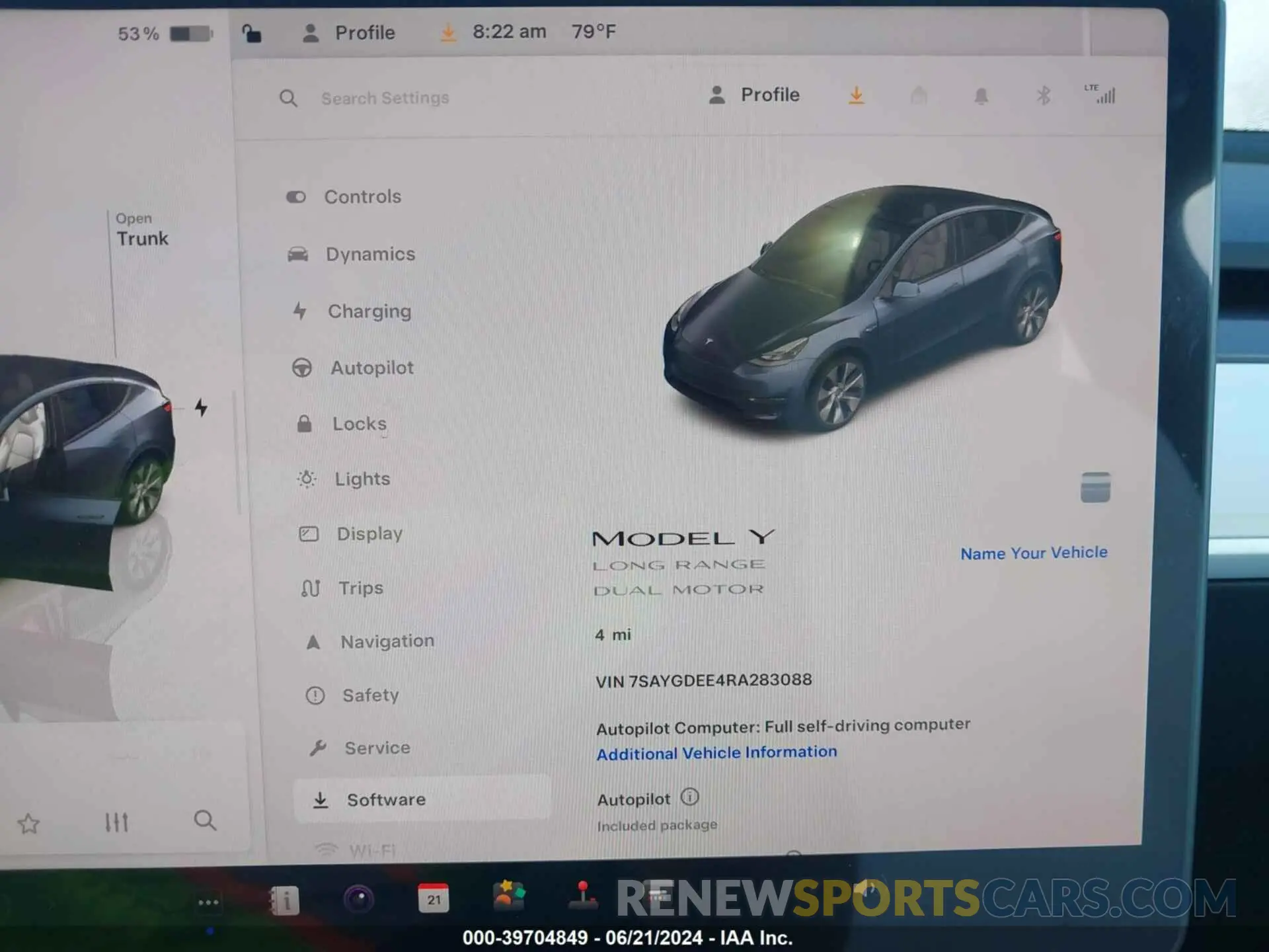 7 fotografías del automóvil dañado 7SAYGDEE4RA283088 TESLA MODEL Y 2024